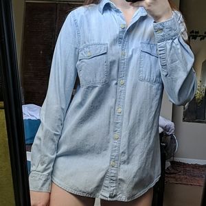 Lightweight light colored old navy jean shirt